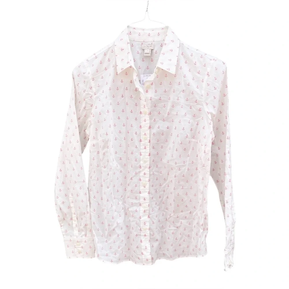 NWT J. CREW Anchor Button Blouse